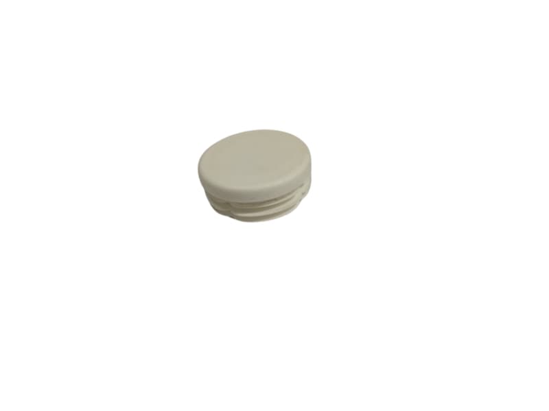 Tube End Cap, Ansa, to suit 3395, Round Ribbed Insert, 38mm dia. x 1 - 3mm Wall Thickness, White