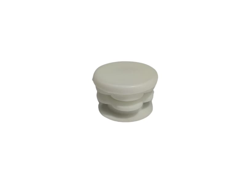 Tube End Cap, Round, White, suits 19mm I.D. Tube, Ansa, to suit 3100