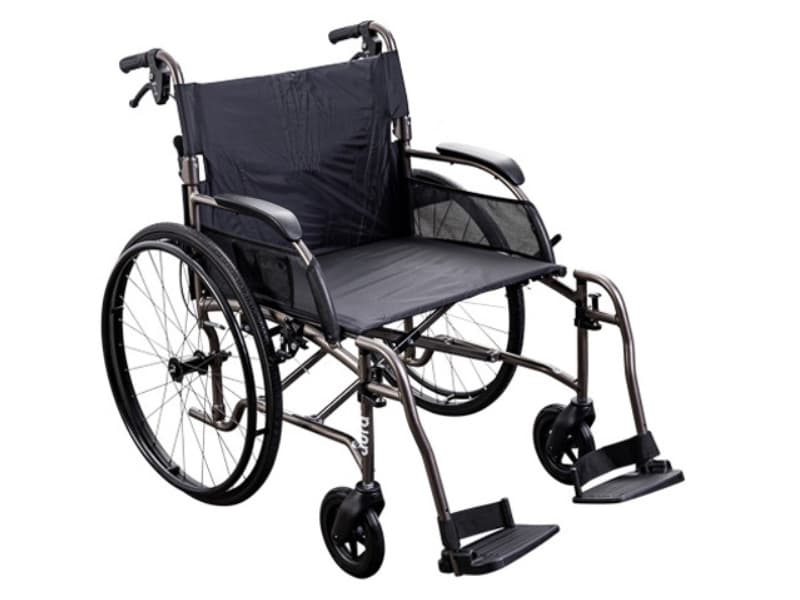 Wheelchair, Manual, Ultralight, 560mm, Meteor Grey, Unicare Aura
