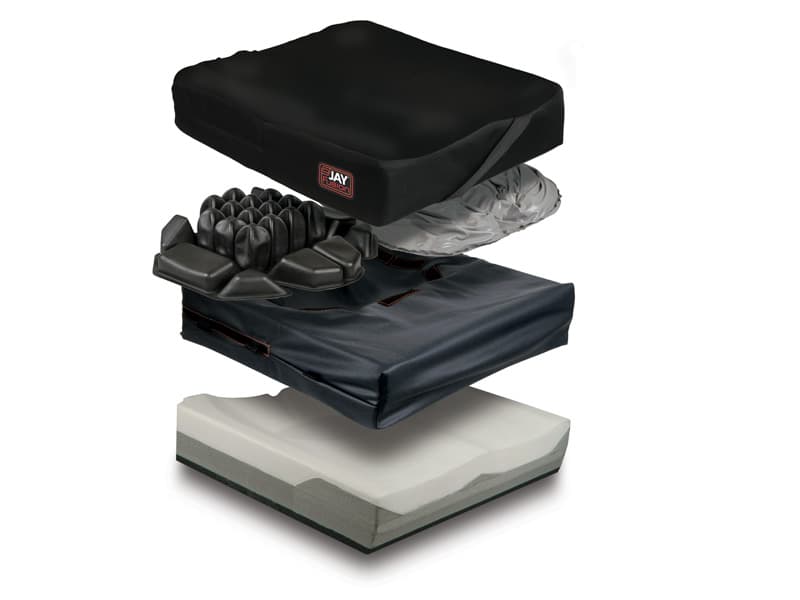 Seat Cushion, 510 x 410mm (20 x 16in.), Fluid Insert, with Cover, Jay Fusion