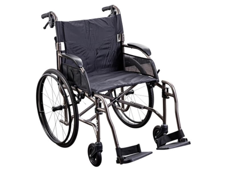 Wheelchair, Manual, Ultralight, 510mm, Meteor Grey, Unicare Aura