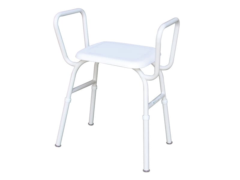 Shower Stool, Plastic Seat, with Arms