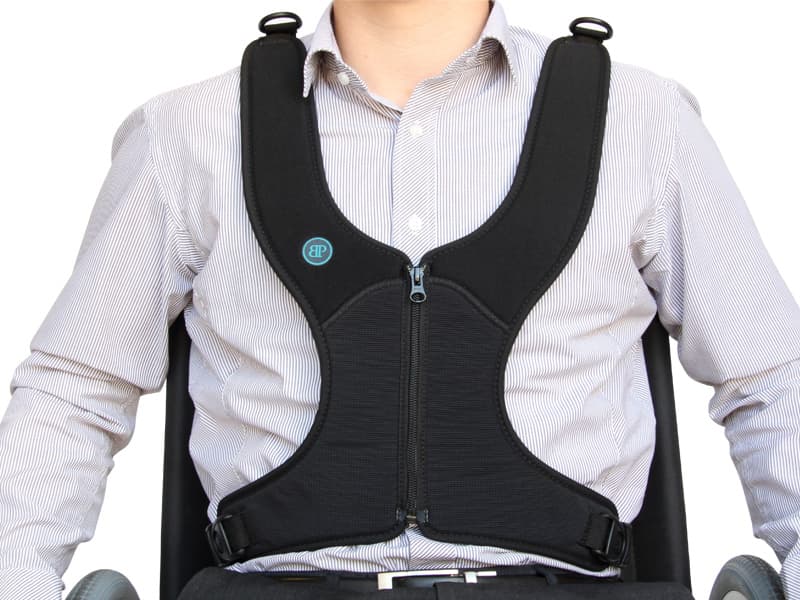 Anterior Trunk Support, Bodypoint Stayflex, Standard, Front-Pull, with Zipper, Cinch Mount, Small