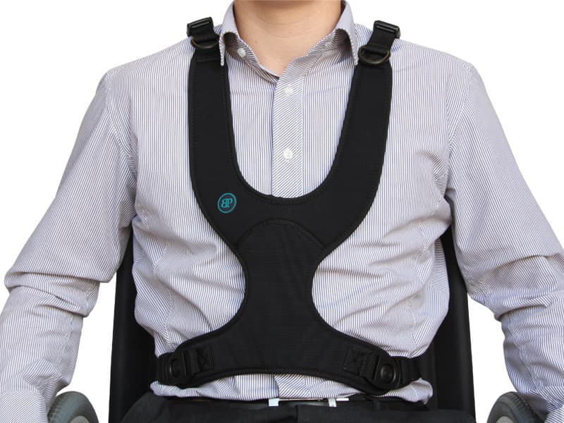 Anterior TrunkSupport, Bodypoint Stayflex, Narrow, Front-Pull, with Zipper, Flat Mount, Large