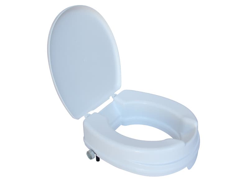 Raised Toilet Seat, Roma, with Lid, 100mm