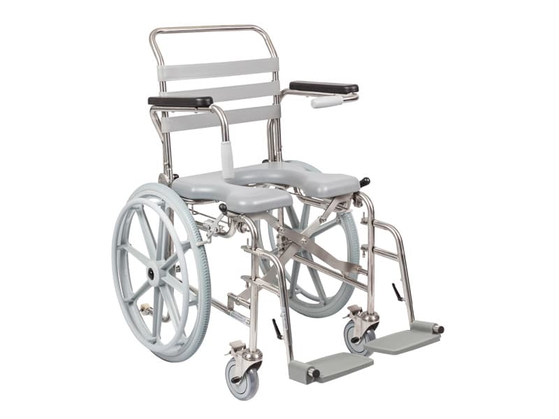 Shower Commode, Self Propelled, Swing Away Footplate, Folding, 510mm, Juvo