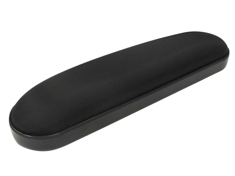 Armpad, Desk Length, 232 x 57mm, Nylon, Black, Padded, with 140mm Hole Centres, Ansa
