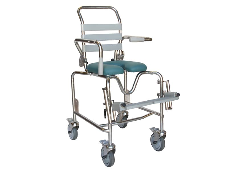 Shower Commode, Attendant Propelled, Swing Away Footplate, 360mm, Juvo, Hybrid