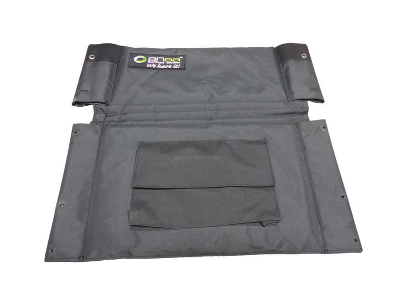 Backrest Upholstery, 460mm (18in.), Nylon, Black, with Pocket, Ansa, to suit Echo Lite Manual Wheelchair
