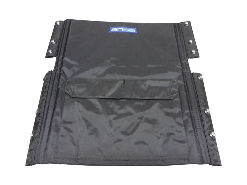 Backrest Upholstery, 410mm (16in.), Nylon, Black, with Pocket, Ansa, to suit Tourer Manual Wheelchair