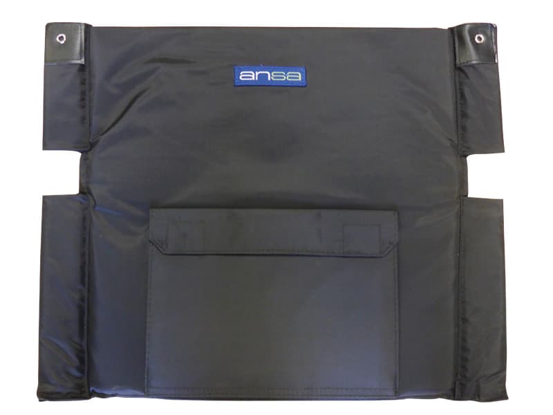 Backrest Upholstery, 560mm (22in.), Nylon, Black, with Pocket, Ansa, to suit Tourer Manual Wheelchair