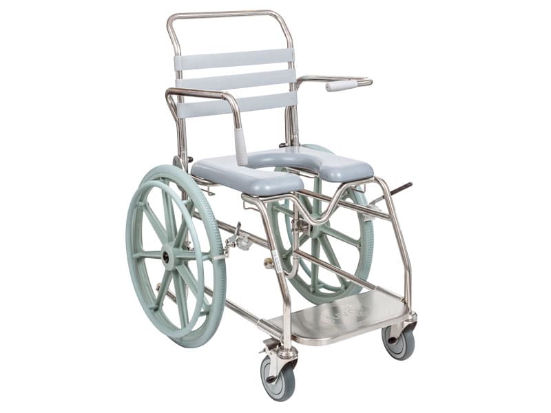 Shower Commode, Self Propelled, Sliding Footplate, 460mm, Juvo