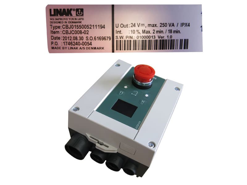 Control Box, 2 Channel, LCD Display, Green, Linak, Jumbo Care, to suit Alto Lifting Hoist
