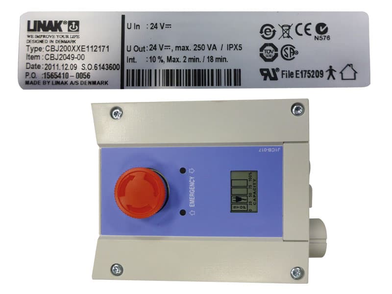 Control Box, 1 Channel, Mauve, with LCD Display, Linak, to suit Oxford Journey Hoist