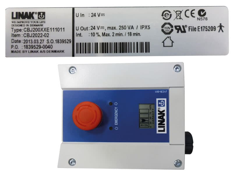 Control Box, 1 Channel, Blue, with LCD Display, Linak, to suit Oxford Journey Hoist