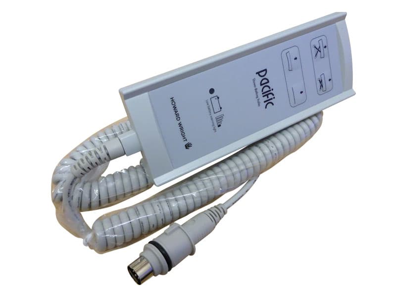 Handset, 4 Button, Grey, 8 Pin DIN (Round) Plug, Linak HB70, to suit Howard Wright Shower Trolley