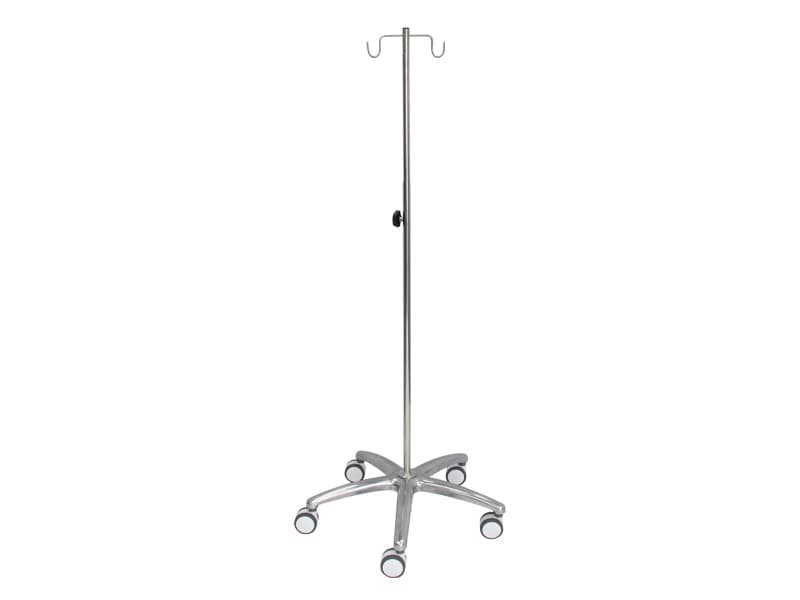 IV Pole, Mobile, with 2 Outside Hooks, Juvo