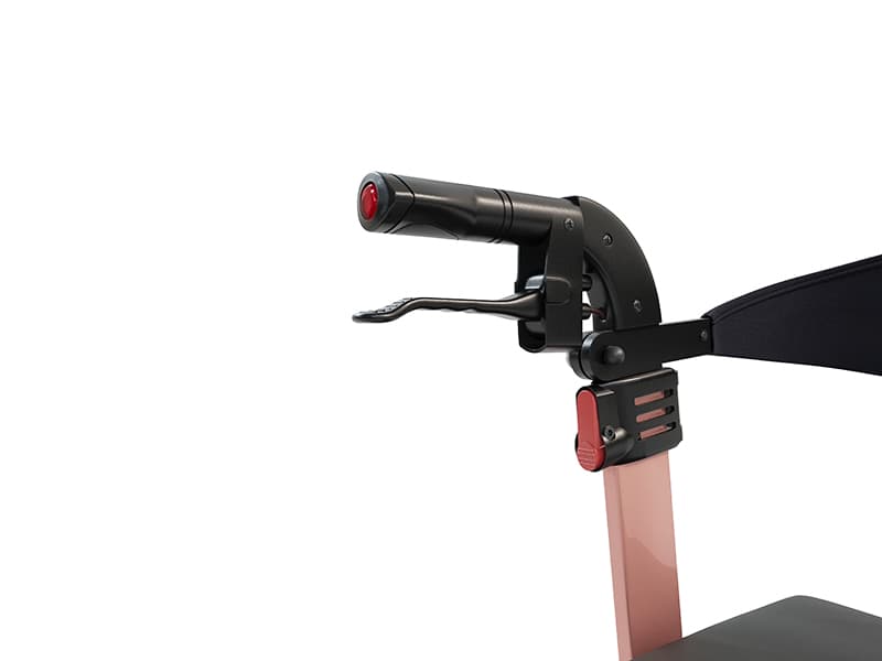 Push Handle, Assembly, Upper, Plastic, Black, Inc. Fixings, Unicare, to suit Viva Seat Walker