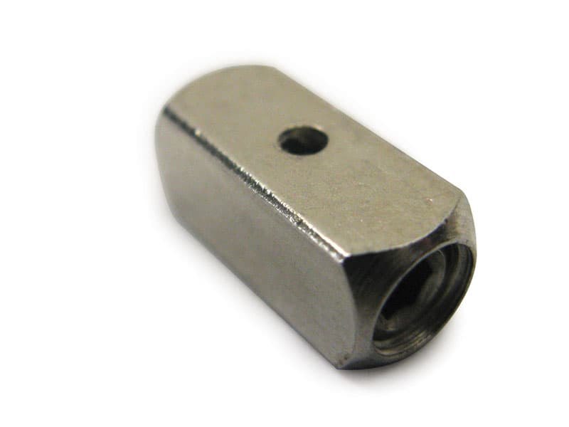 Cable Clamp, Ansa, Single Hole, with Grub Screw, Chrome