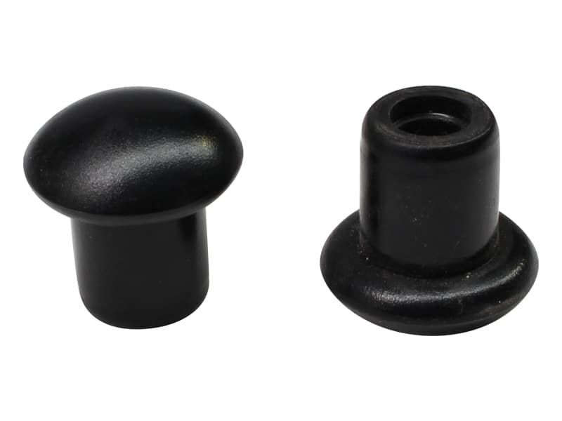 Legrest End Cap, Ansa, Rubber, Footplate End, 20 - 32mm x 33mm