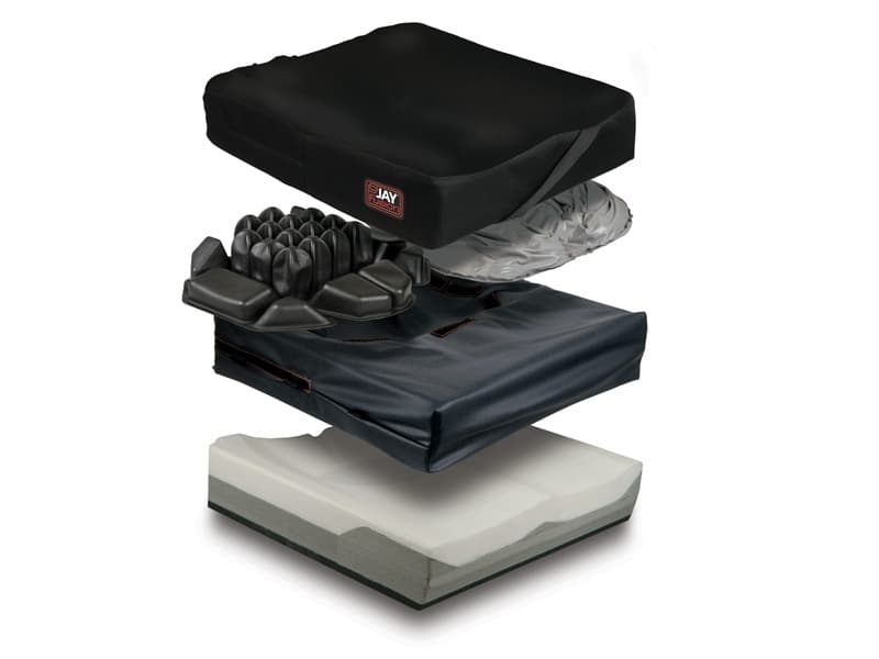 Seat Cushion, 510 x 610mm (20 x 24in.), Fluid Insert, with Cover, Jay Fusion