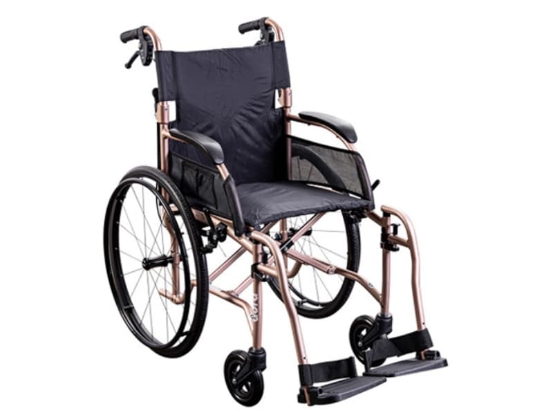 Wheelchair, Manual, Ultralight, 410mm, Rose Gold, Unicare Aura