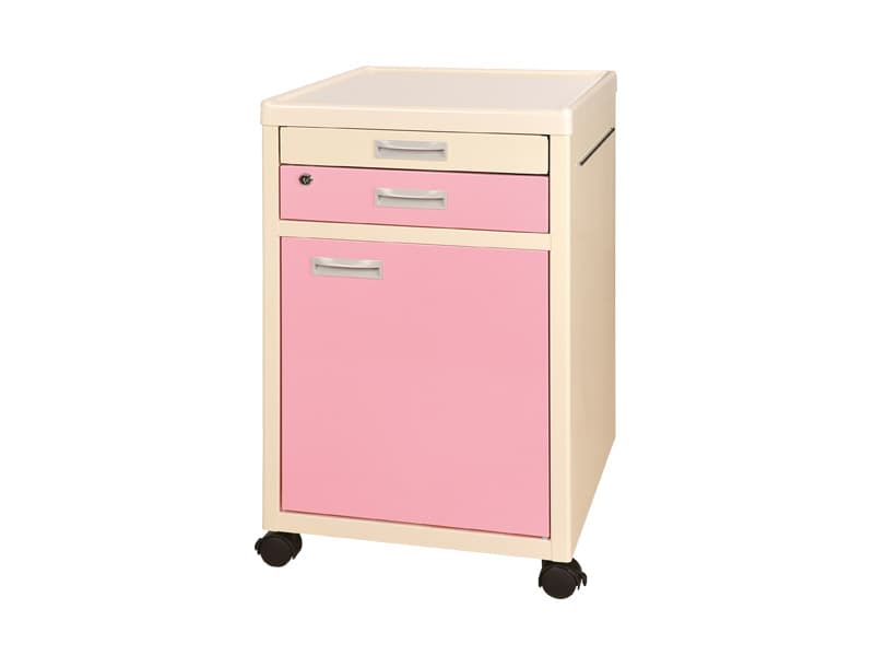 Bedside Cabinet, 2 Drawer & 1 Door, Steel, Unicare
