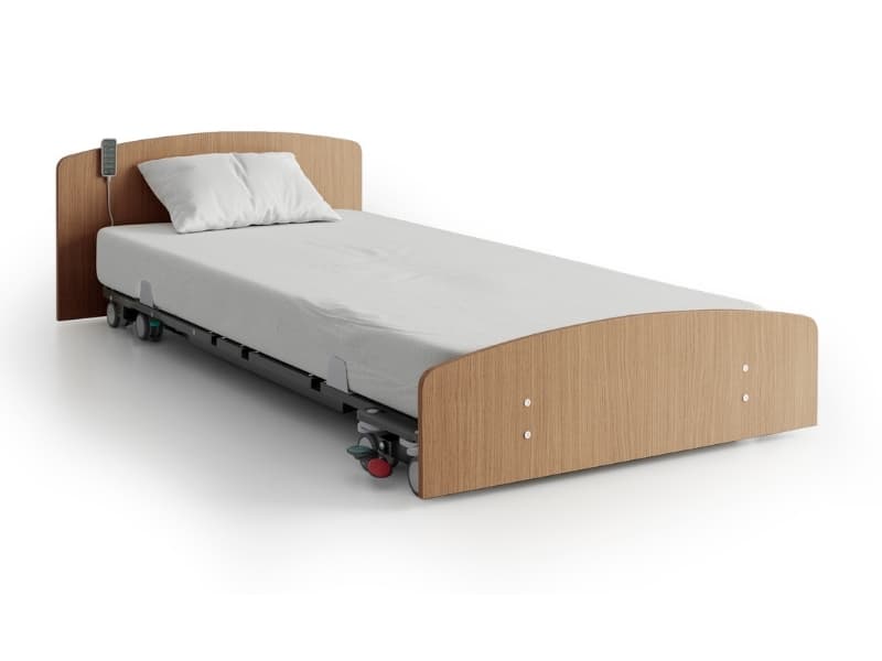 Nursing Bed Complete, Floorline, Single, Timber Prime Oak, Xcel 3 Pro
