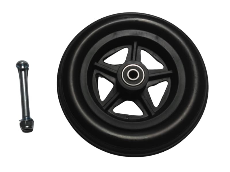 Castor, Front, 150mm (6"), PU, Black, Unicare, to suit Aura Wheelchair