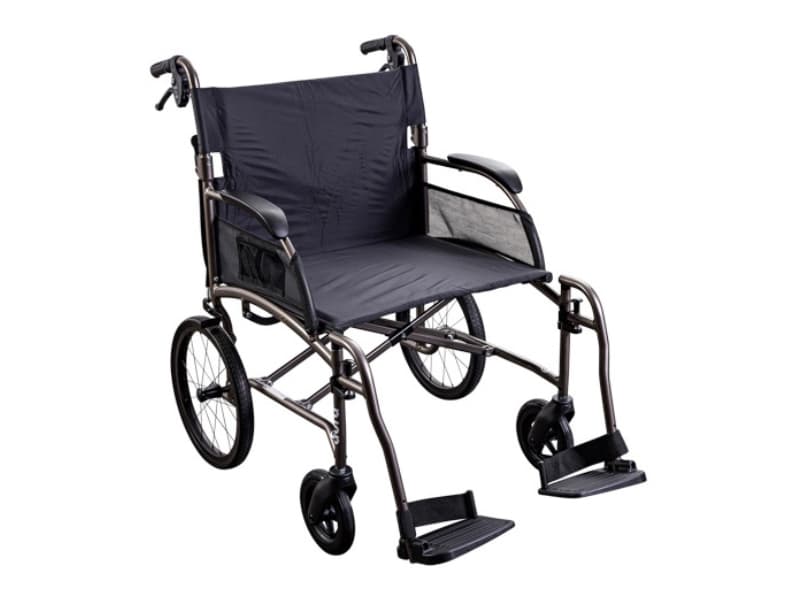 Wheelchair, Transit, Ultralight, 560mm, Meteor Grey, Unicare Aura