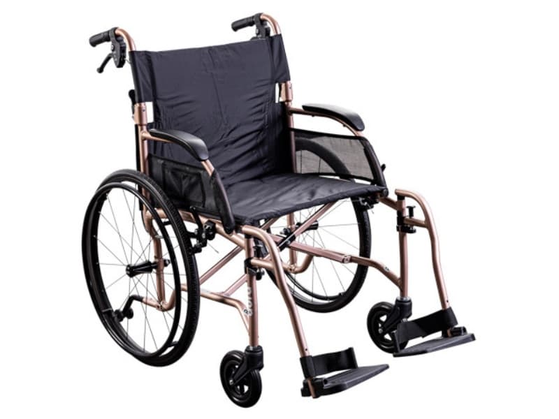 Wheelchair, Manual, Ultralight, 510mm, Rose Gold, Unicare Aura